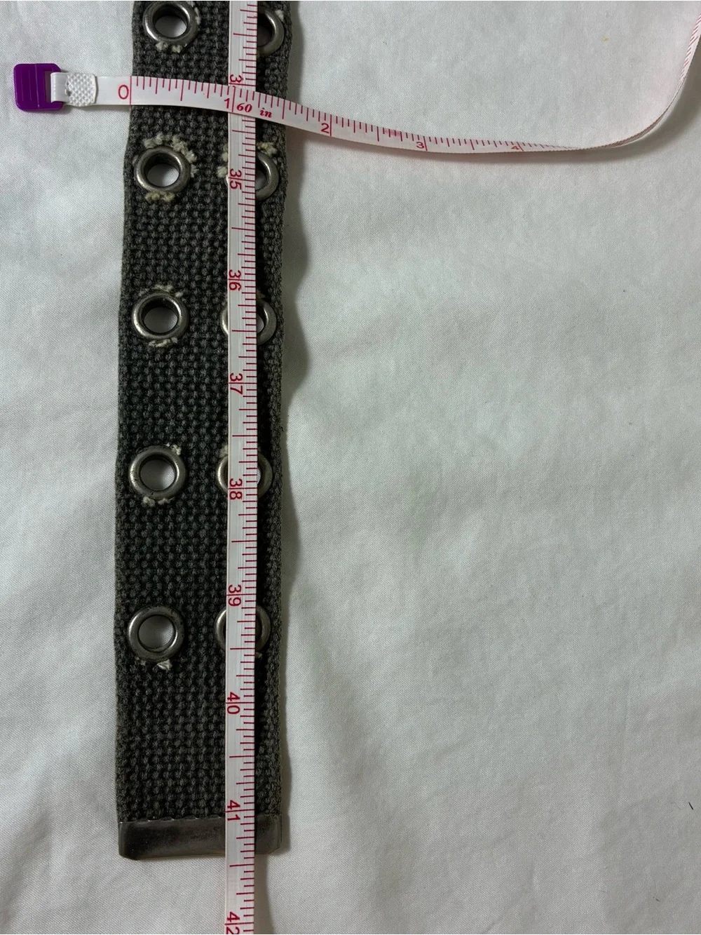 Womens belt 41” long floral buckle with rhinestones *some flaws, see all pics